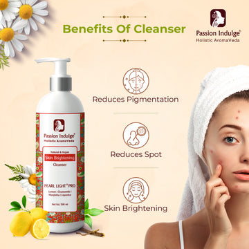 Professional Skin Brightening Face Cleanser PEARL LIGHT PRO -500 ml|  Dark Spot Reduction | Suitable for all skin type