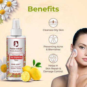 Pearl Light Toner 100ml | Skin Lightening | Skin Brightening | Spot Reduction | Ayurvedic | Natural & Vegan