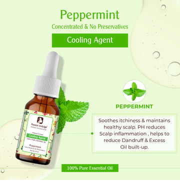 Peppermint Essential Oil 10ml for Reduces Redness, Irritation, Itchiness and Cooling Effect on Skin | Natural & Vegan