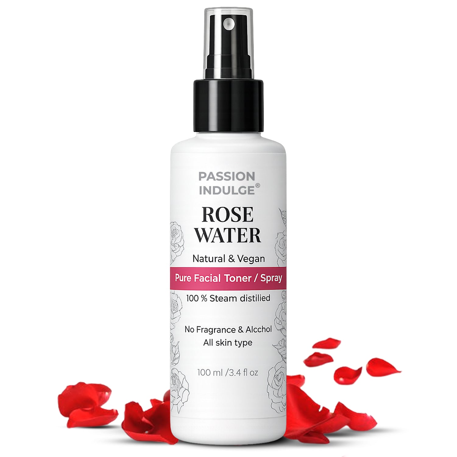 Rose Water for Makeup Remover - 100ml | Skin Refreshing | Make up Remo