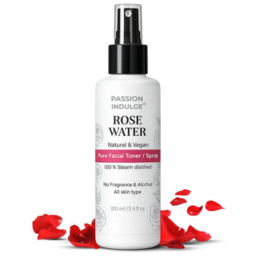 Rose Water for Makeup Remover - 100ml | Skin Refreshing | Make up Remover | 100% Rose Distilled Water | Gulab Jal | 100 % Natural | Buy 1 Get 1 Free