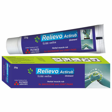 Relievo Actirub ointment - 25g PACK OF 2 | Suitable for Back Pain, Muscle Pain, Joint Pain, Shoulder pain | Knee Pain | 100% Ayurvedic Formula