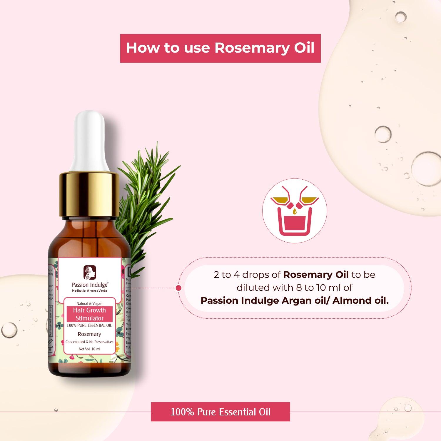 Rosemary Essential Oil for Refreshing Skin, Reduces Acne, Scalp Disorders and Promotes Hair Growth | Natural & Vegan - passionindulge