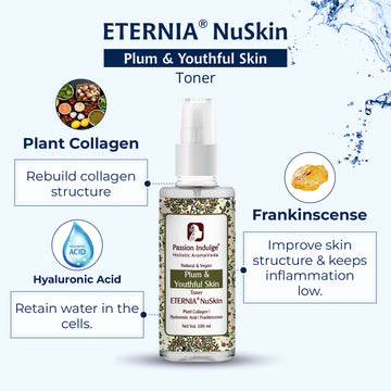 Eternia NuSkin Face Toner 100ml For Youthful Skin, Anti-Aging | Anti-Wrinkle | Skin Hydration & Nourishes | With Plant Collagen, Hyaluronic Acid & Frankincense | Natural