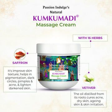 Kumkumadi Face & Body Massage Cream For Glowing Skin - 200 gm| Blended with Kumkumadi Oil, Shea Butter & 16 Herbs