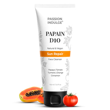 Papain D10 Cleanser For Tan Removal | Uneven Skin Tone | Anti Tan | Remove Dead Skin Cells | Natural & Vegan | All Skin Type -100ml