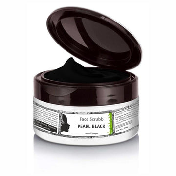 Pearl Black Charcoal & Clay Face Scrubb for Dirt, Blackheads, Deep Pore Cleansing | Anti-Pollutant and Remove Dead Skin Cells | 250gm