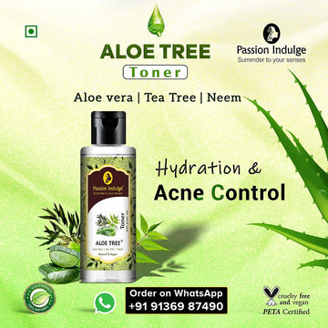 Aloe Tree Toner 100ml | Hydration & Acne Control | Sensitive Acne & Prone Skin | Sensitive Skin | Ayurvedic | Natural & Vegan