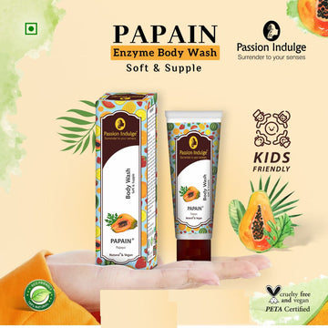 Papain Body Wash | Soft & Supple | Glowing & Nourishes the skin | Natural & Vegan 200ml | Buy 1 Get 1 Free