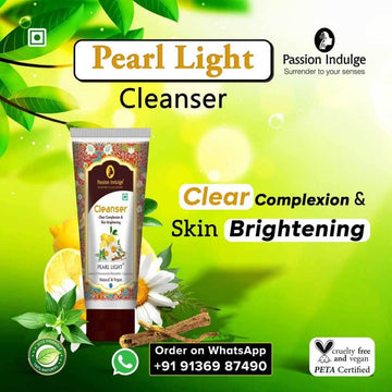 Pearl Light Cleanser 100ml & Face Mudd 100gm For Dark Spots Reduction | Skin Brightening & Lightening  | Glowing Skin | Natural & Vegan | Ayurvedic